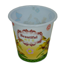 Plastic Rural Style Prited Open Top Dustbin for Home/Kitchen/Office (B06-032-2)